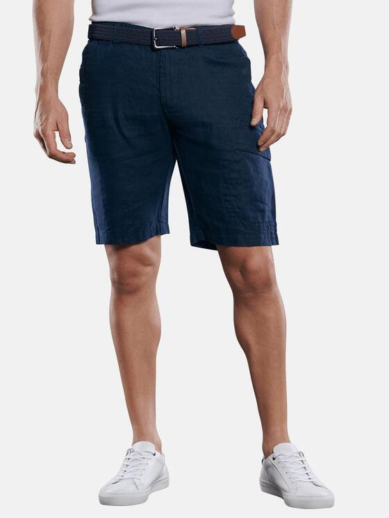 engbers Herren Cargo-Bermuda aus 100% Leinen Saphirblau 29820