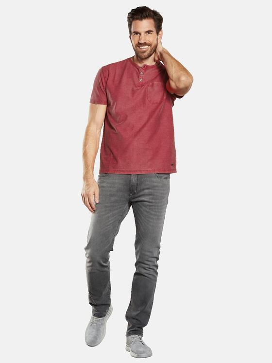 engbers Herren Henley Shirt strukturiert Rot 34532