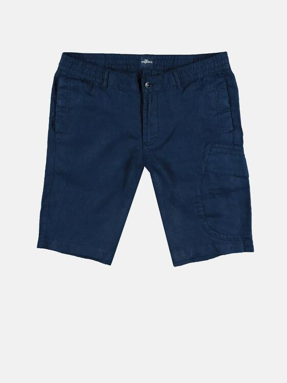 engbers Herren Cargo-Bermuda aus 100% Leinen Saphirblau 29820
