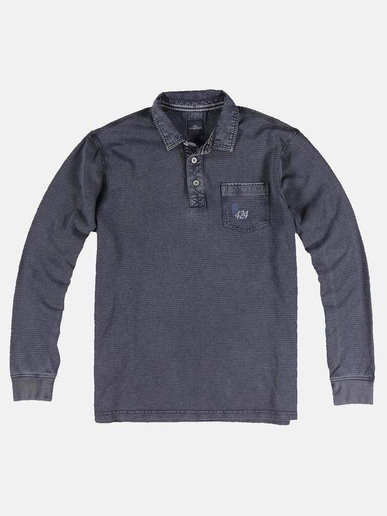 engbers Herren Polo-Shirt aus gewebtem Jersey Indigoblau 31915