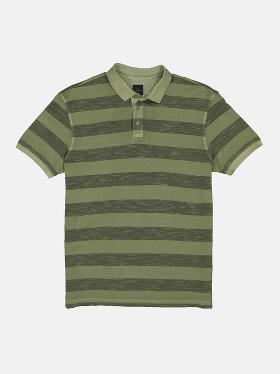 engbers Herren Polo-Shirt gestreift Grün 34823