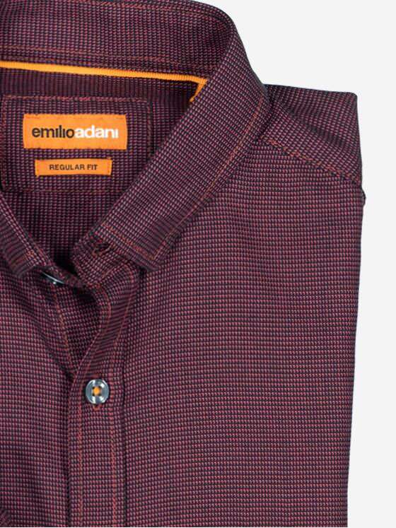 emilio adani Herren Hemd uni Violett 39025