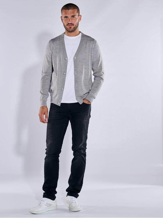 emilio adani Herren Strickjacke uni Grau 38302