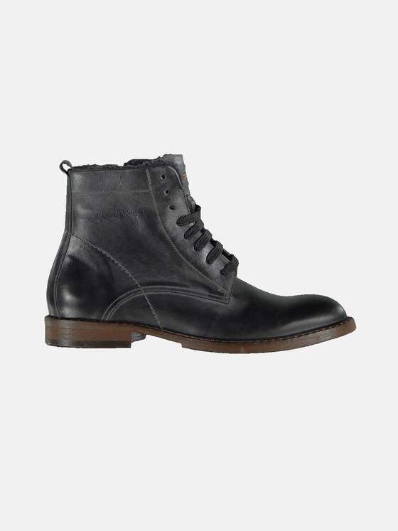emilio adani Herren rockiger Lederboot Grau 25978