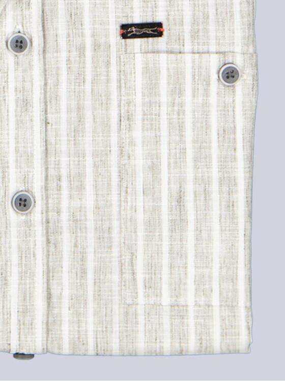 engbers Herren Kurzarm-Hemd mit Leinenanteil Oliv 39771