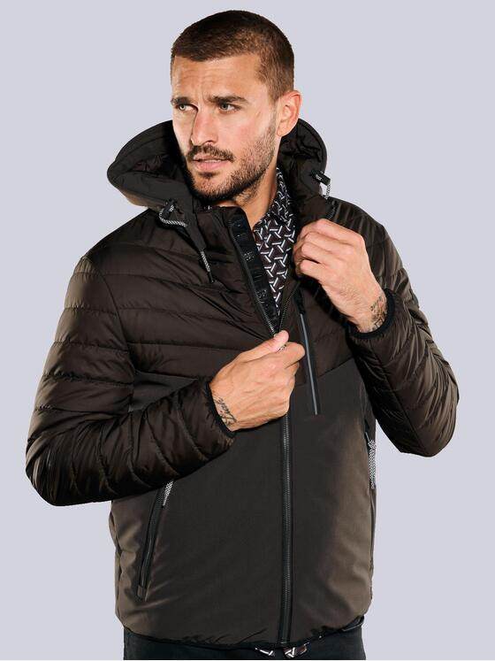 emilio adani Herren Jacke mit abnehmbarer Kapuze Braun 35253