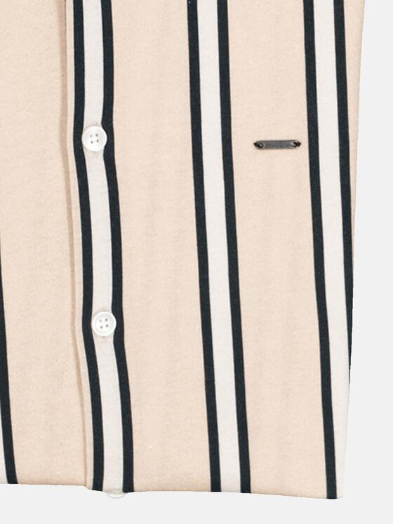 emilio adani Herren Kurzarm-Hemd slim fit Beige 36548