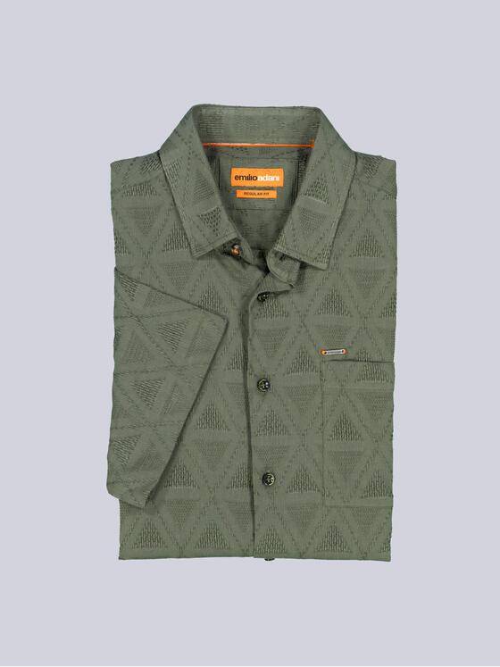 emilio adani Herren Hemd uni Grün 38991