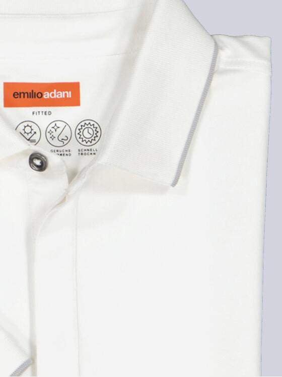 emilio adani Herren Polo-Shirt regular Weiß 36846