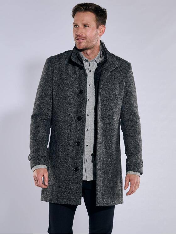 engbers Herren Mantel mit Inlet Anthrazit 37542