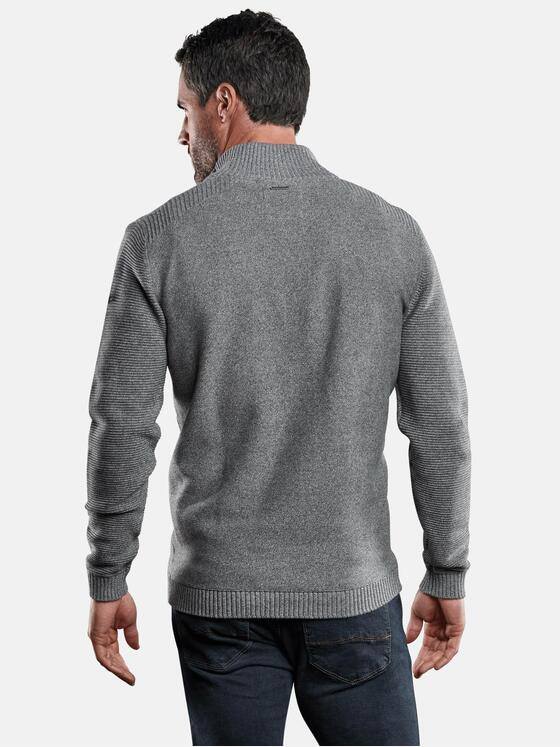 engbers Herren Pullover Polokragen Silbergrau 28948