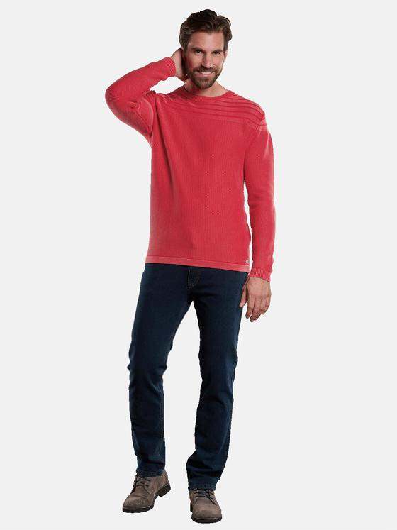 engbers Herren Pullover strukturiert Rot 34134