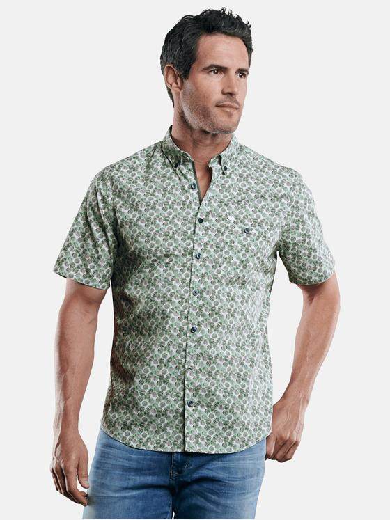 engbers Herren Hemd kurzarm Gruen 29094