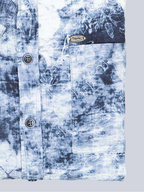 engbers Herren Kurzarm-Hemd gemustert Marineblau 39029