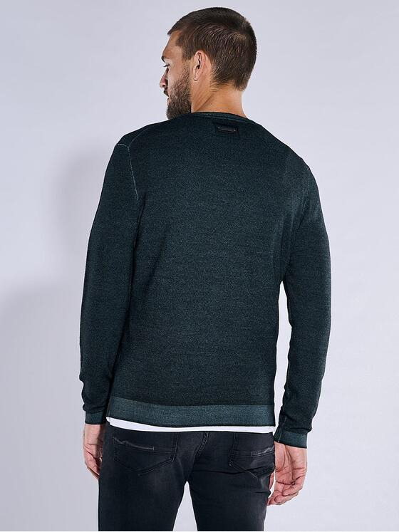 emilio adani Herren Pullover strukturiert Petrolgruen 37433