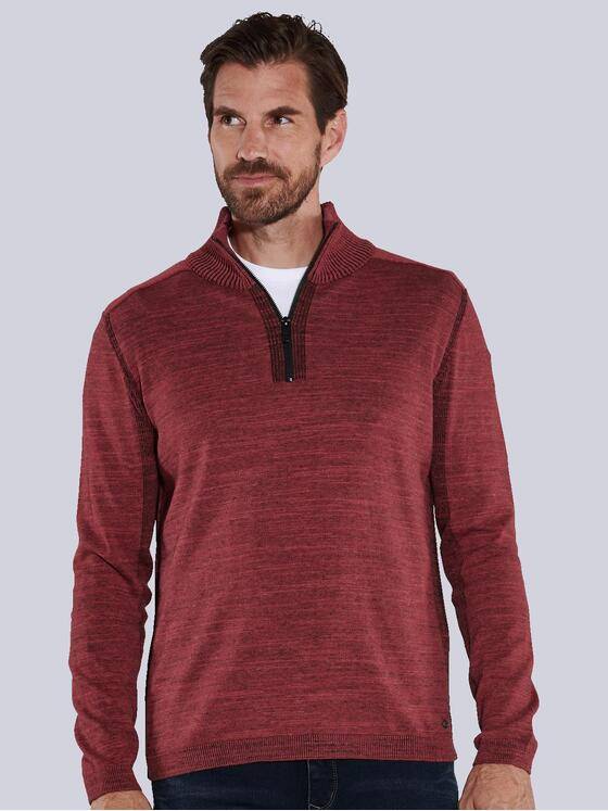 engbers Herren Pullover mit Troyerkragen Rot 35851