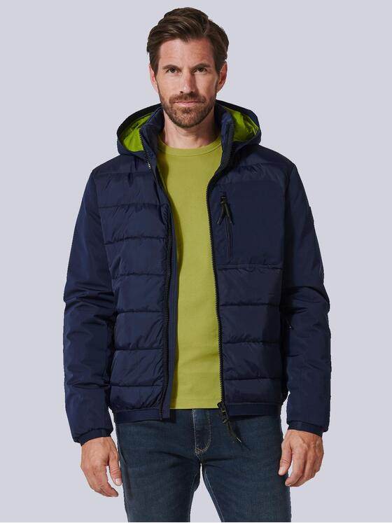 engbers Herren Steppjacke mit abnehmbarer Kapuze Blau 35424