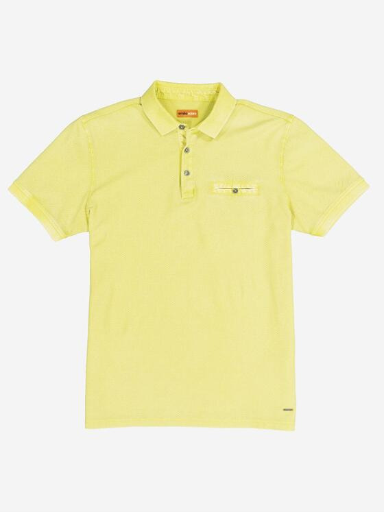 emilio adani Herren Polo-Shirt strukturiert Gelb 37082