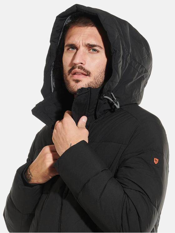 emilio adani Herren Steppmantel Schwarz 32310