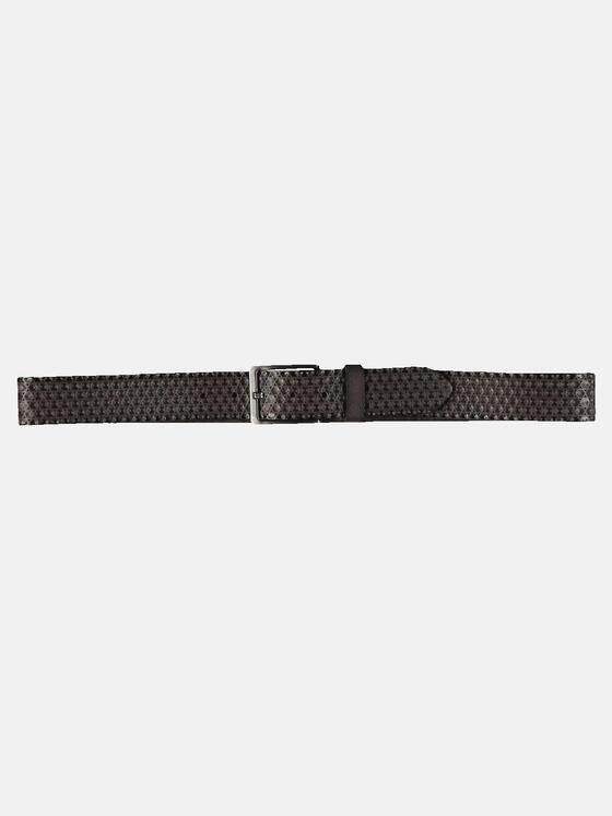 emilio adani Herren Ledergürtel Prägung Braun 31504