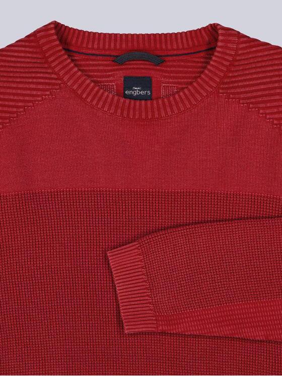 engbers Herren Pullover aus Baumwolle Rot 39508