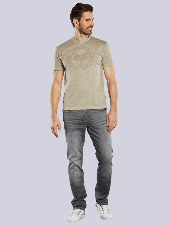 ENGBERS GERMANY Herren T-Shirt mit Print Beige 34526
