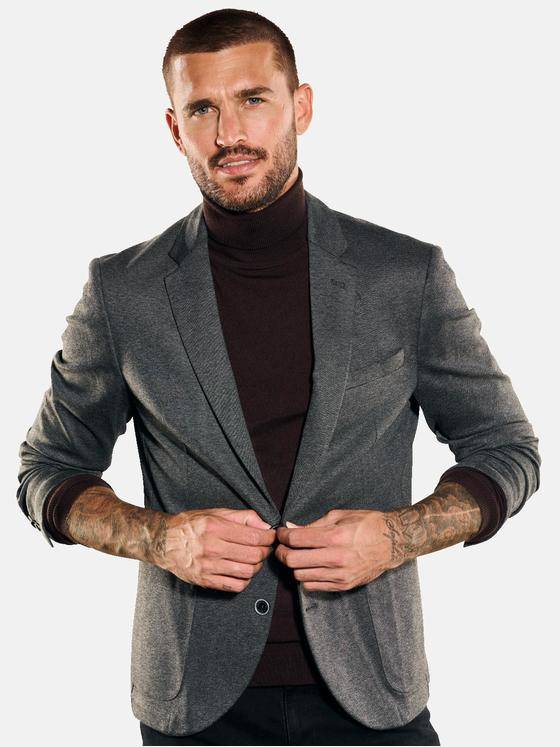 emilio adani Herren Freizeit-Sakko slim fit Grau 35561