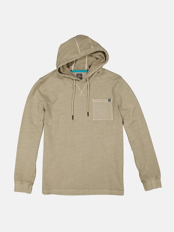 ENGBERS GERMANY Herren Langarmshirt mit Kapuze Beige 34527