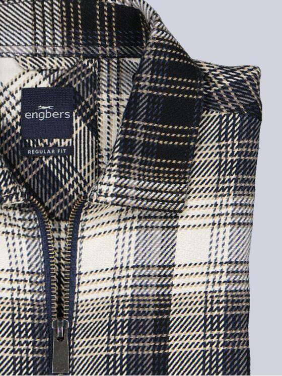 engbers Herren Langarm-Hemd gemustert Saphirblau 39639