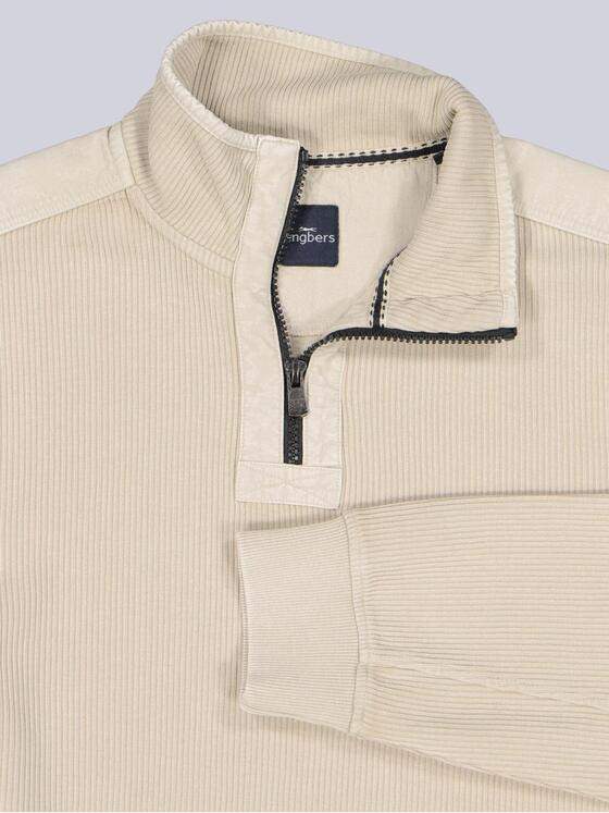 engbers Herren Sweatshirt mit Stehkragen Beige 39687