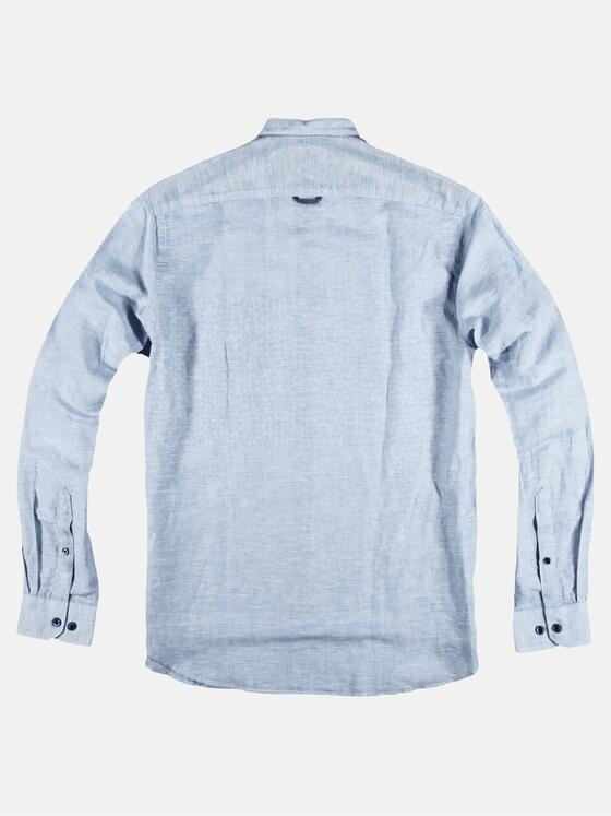 engbers Herren Stehkragenhemd aus Halbleinen Royalblau 29377