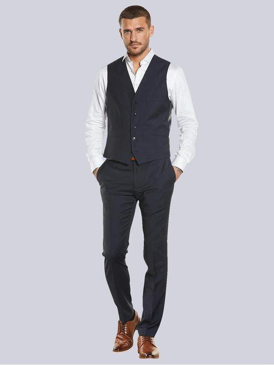 emilio adani Herren Anzug-Weste slim fit Blau 34914