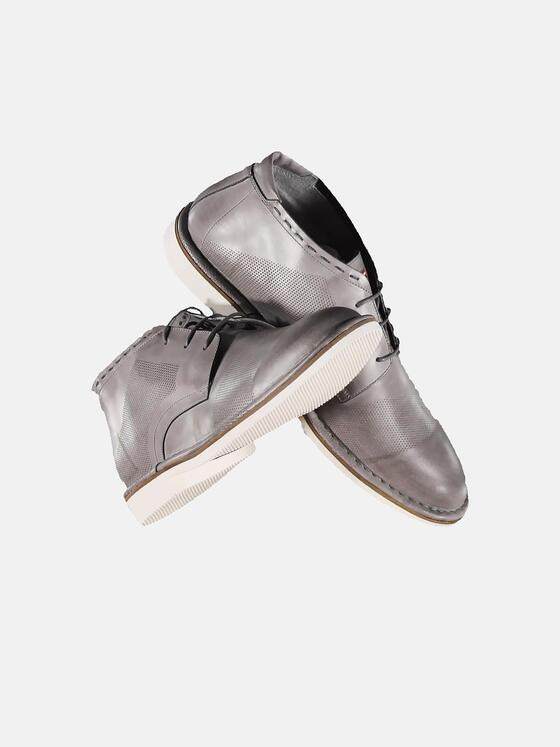 emilio adani Herren Sportive Boots mit Prägung Grau 31080