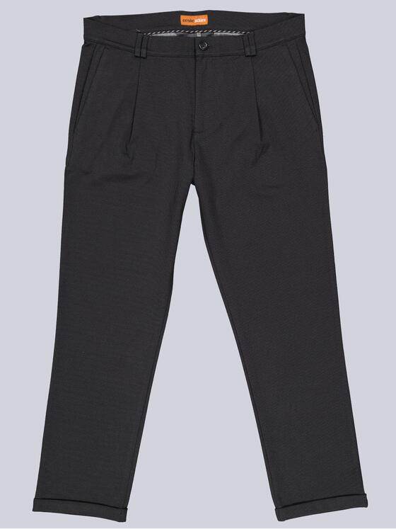emilio adani Herren Chino regular Schwarz 39881