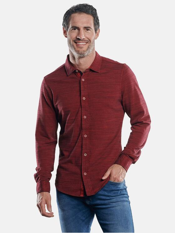 engbers Herren Poloshirt mit geflammter Optik Karminrot 30264