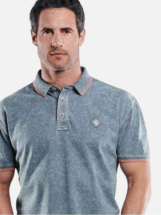 engbers Herren Sportives Poloshirt mit Neon-Details Silbergrau 29228