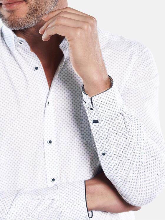 engbers Herren Comfort Stretch Hemd mit Print Saphirblau 30662