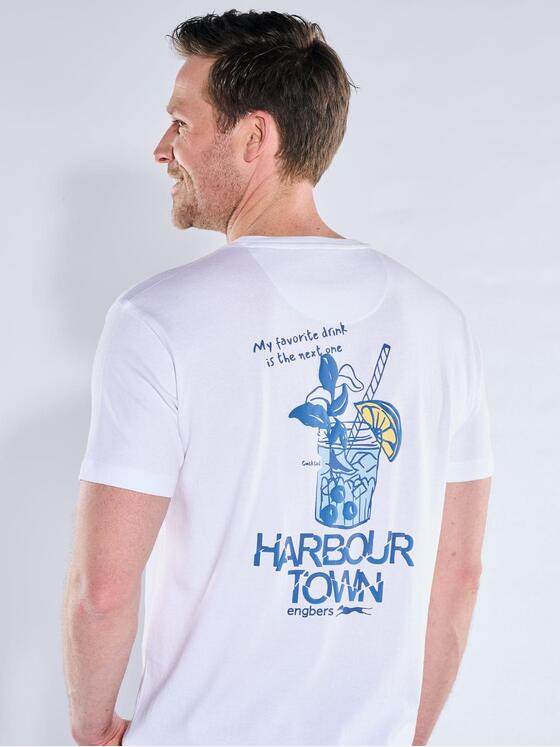 engbers Herren T-Shirt mit Rückenprint Reinweiss 40726
