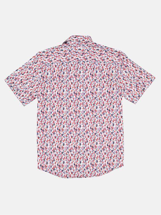 engbers Herren Kurzarm-Hemd gemustert Feuerrot 33065