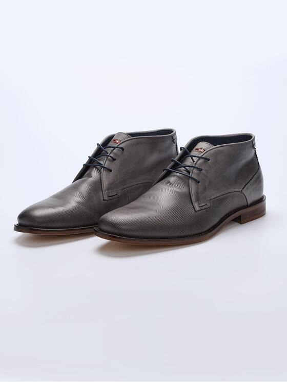 emilio adani Herren Halbschuh  aus Leder Grau 36567