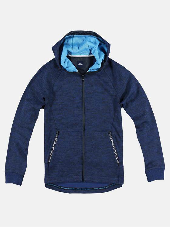 engbers Herren Sportive Sweatjacke mit Outdoor-Details Marineblau 29757