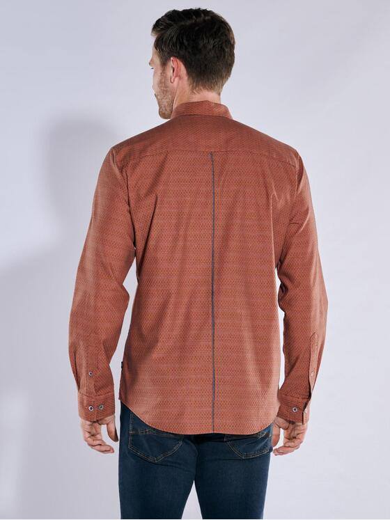 engbers Herren Langarm-Hemd strukturiert Orange 37635