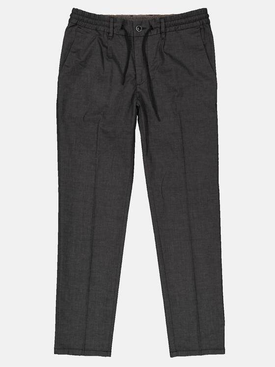 emilio adani Herren Baumwoll-Hose mit Comfort-Stretch-Anteil Grau 32759