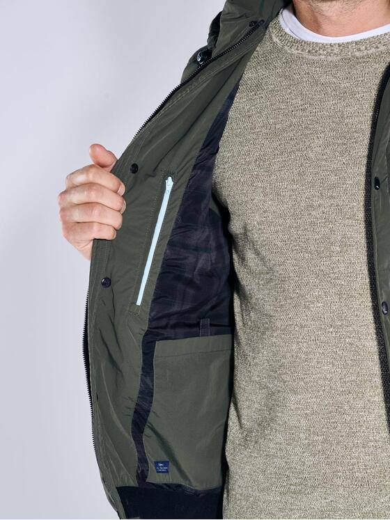 engbers Herren Weste mit abnehmbarer Kapuze Dunkelgruen 39104