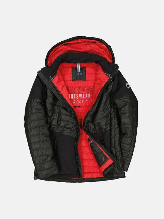 engbers Herren Jacke mit abnehmbarer Kapuze Schwarz 33534