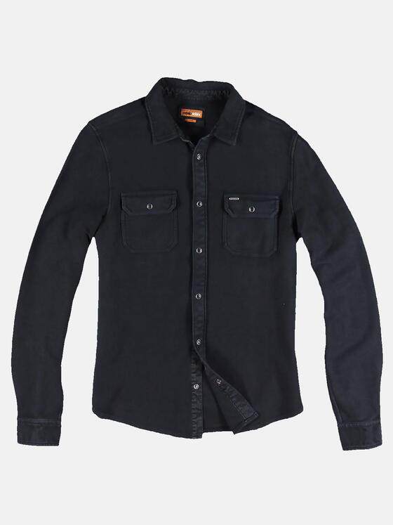 emilio adani Herren Innovatives Langarmhemd Schwarz 30889