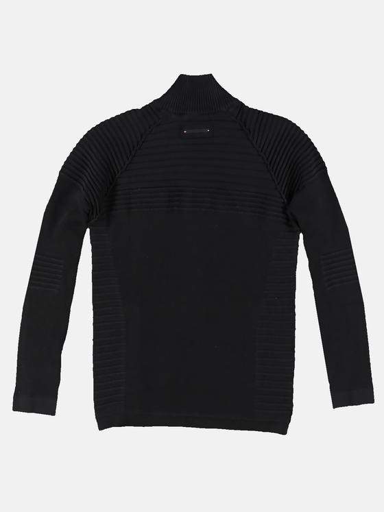 emilio adani Herren Sportiver Strickcardigan Schwarz 30420