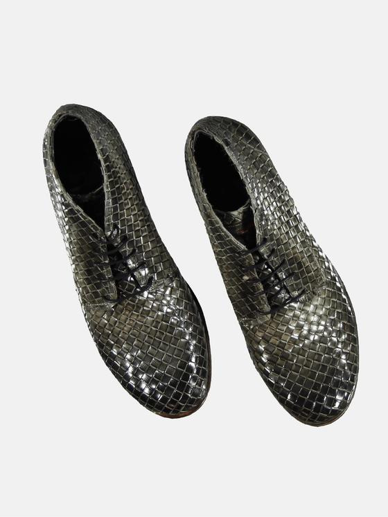 emilio adani Herren Boots mit geflochtener Warenoberfläche Grau 29167
