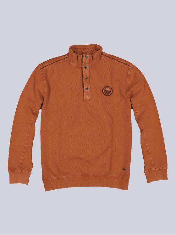 engbers Herren Sweatshirt mit Troyerkragen Rostorange 33755