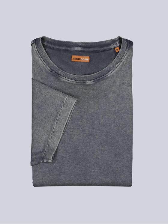 emilio adani Herren T-Shirt mit Rückenprint Anthrazit 40437